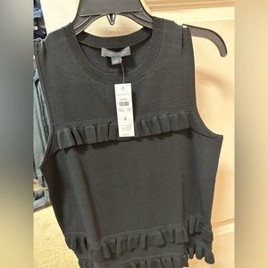 Ann Taylor Black sleeveless lightweight sweater material